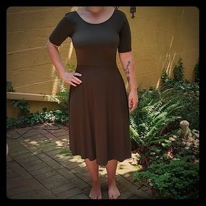 Olive Green Knit Dress